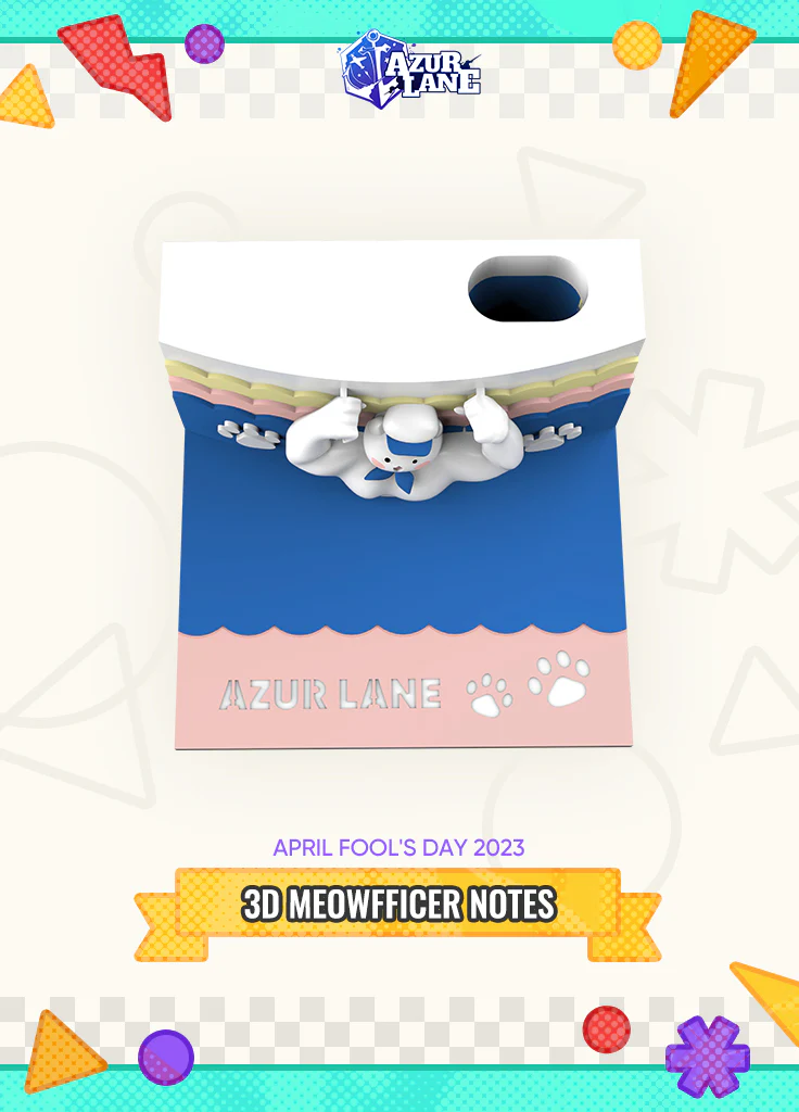 Azur Lane | 3D Meowfficer Notes | April Fools' Day 2023 - Image 5