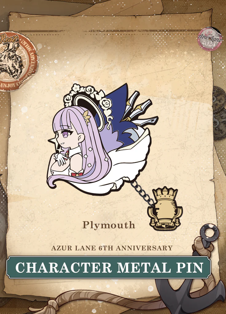 Azur Lane | Character Metal Pin | 6th Anniv - Image 5